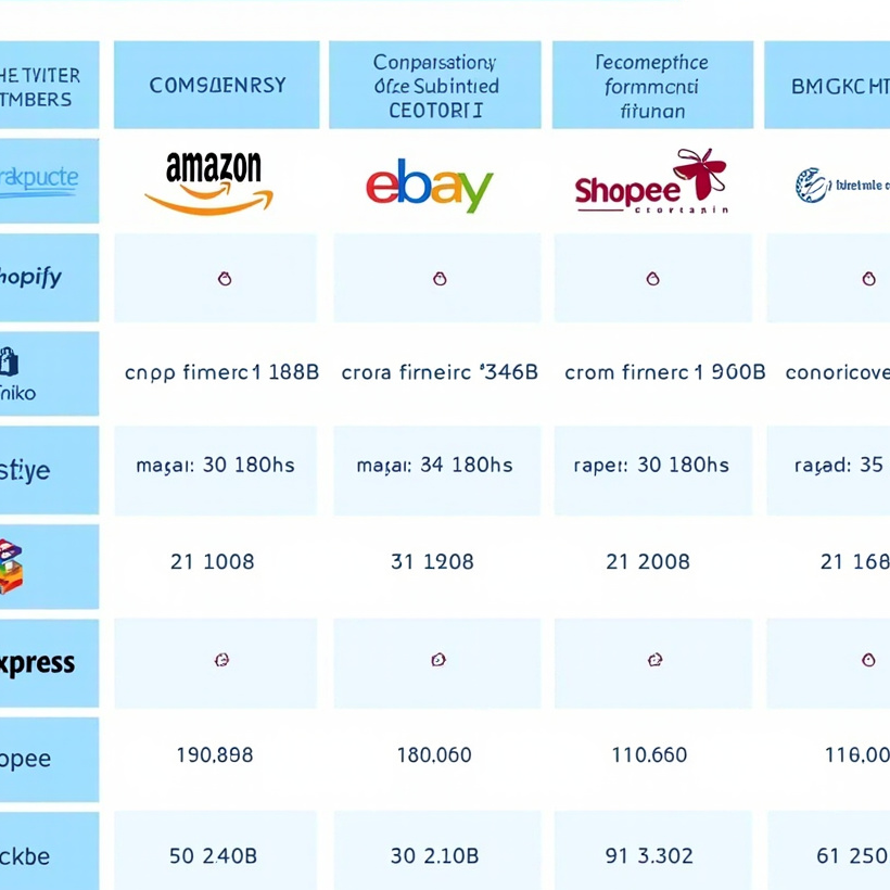 跨境电商平台对比分析图