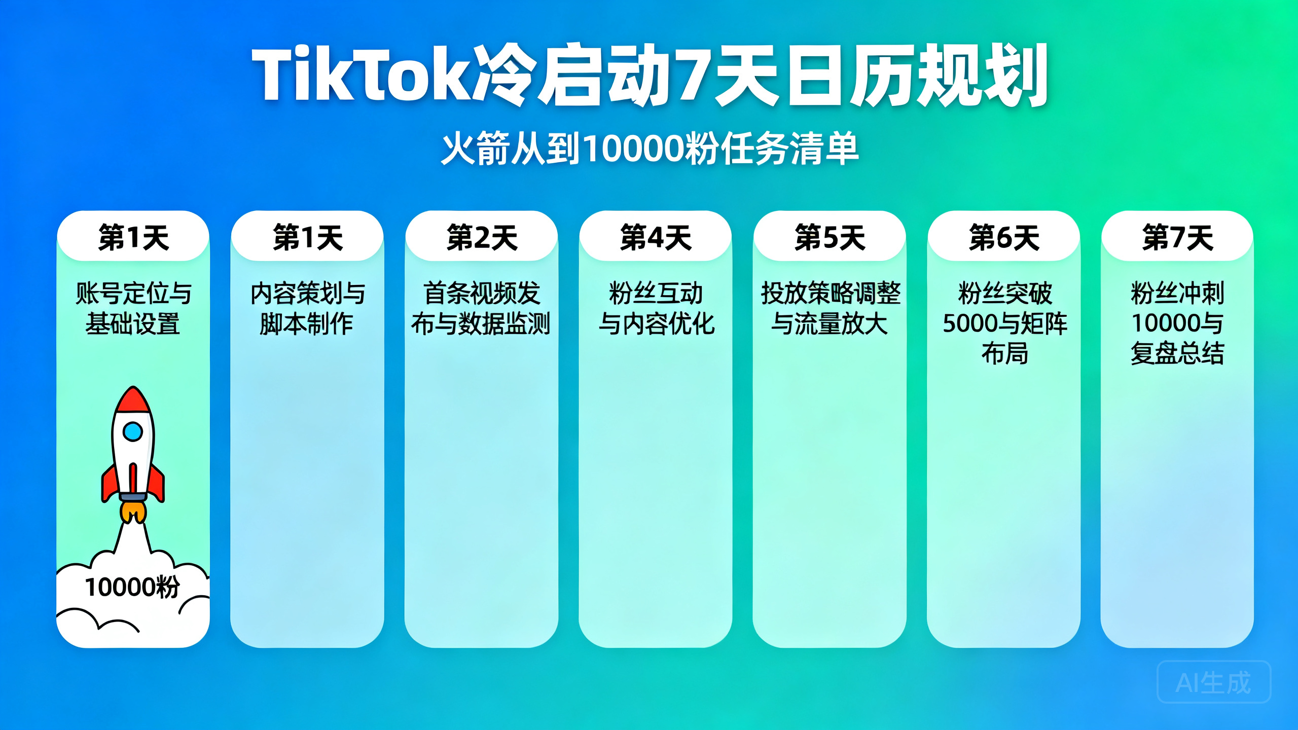 TikTok运营起号方法:新号7天突破冷启动的实战技巧