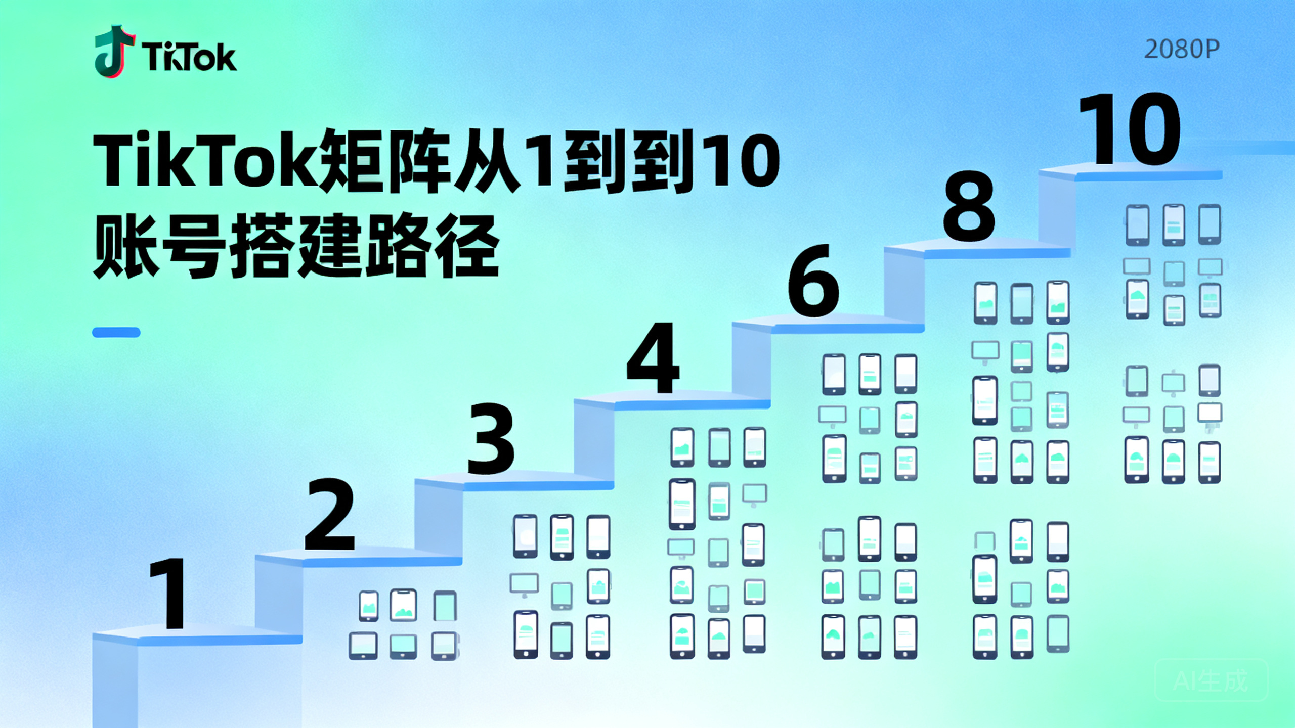 TikTok矩阵搭建教程:从单账号到10账号的完整路径