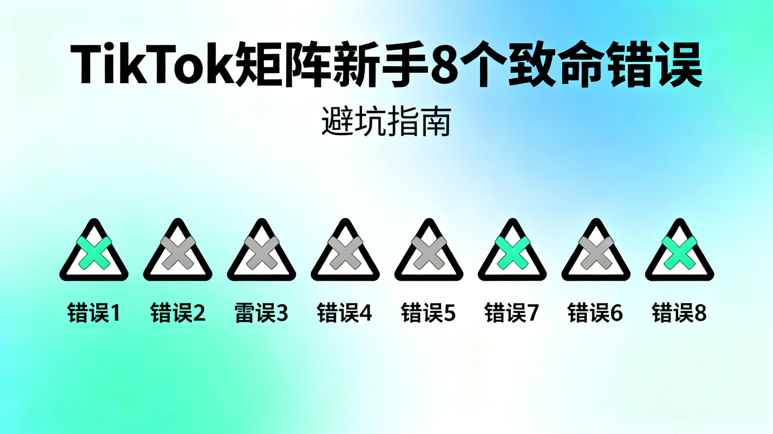 TikTok矩阵避坑指南:新手最容易踩的8个致命错误