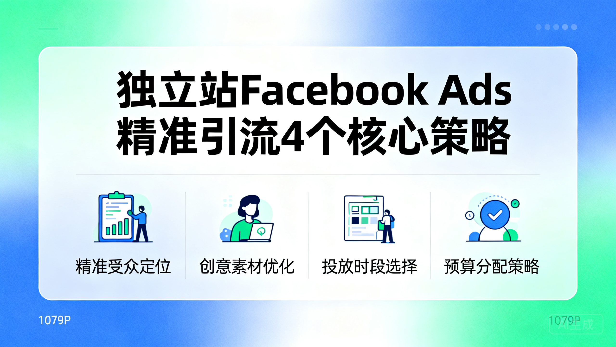 独立站运营广告投放:Facebook Ads精准引流的4个核心策略