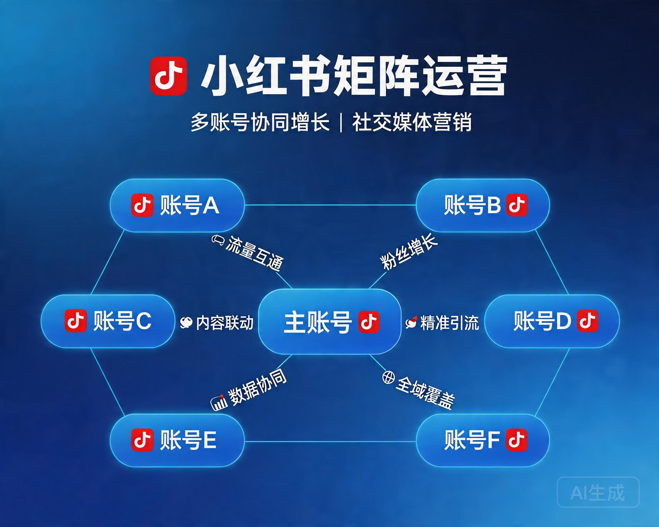 小红书矩阵运营概念图