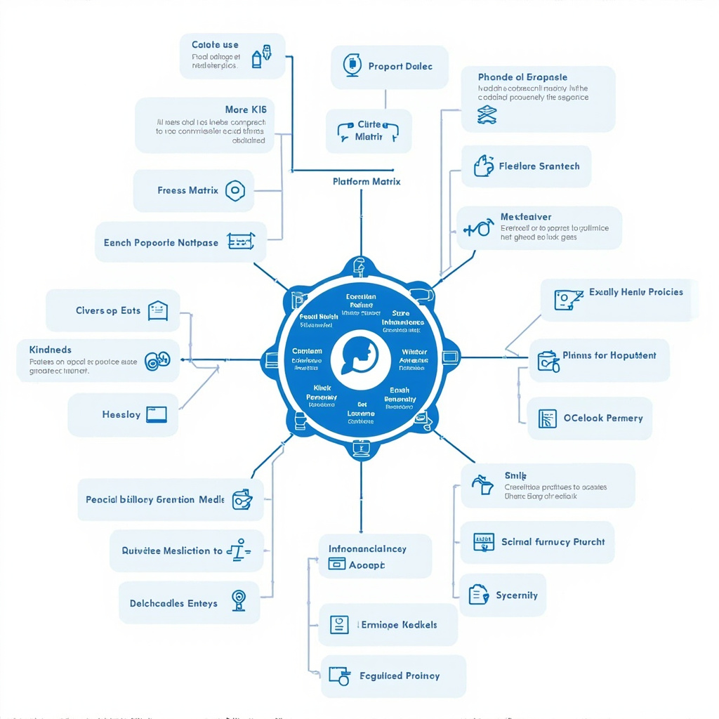 自媒体矩阵运营概念图